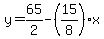 y=65%2F2-%2815%2F8%29%2Ax