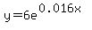 y=6e%5E%280.016x%29