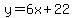 y=6x%2B22