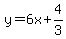 y=6x%2B4%2F3