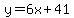 y=6x%2B41