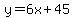 y=6x%2B45