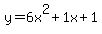 y=6x%5E2%2B1x%2B1