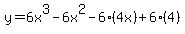y=6x%5E3-6x%5E2-6%284x%29%2B6%284%29