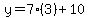 y=7%283%29%2B10