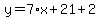 y=7%2Ax%2B21%2B2