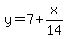 y=7%2Bx%2F14