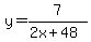 y=7%2F%282x%2B48%29