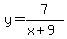 y=7%2F%28x%2B9%29