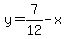 y=7%2F12-x
