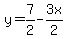 y=7%2F2-3x%2F2