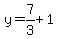 y=7%2F3%2B1