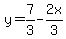 y=7%2F3-2x%2F3