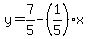 y=7%2F5-%281%2F5%29x