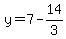 y=7-14%2F3