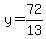 y=72%2F13