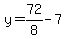 y=72%2F8-7