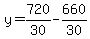 y=720%2F30+-660%2F30