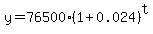 y=76500%281%2B0.024%29%5Et