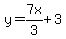 y=7x%2F3%2B3