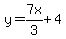 y=7x%2F3%2B4