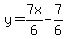 y=7x%2F6-7%2F6