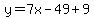 y=7x-49%2B9