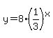 y=8%281%2F3%29%5Ex