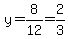 y=8%2F12=2%2F3