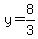 y=8%2F3