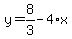 y=8%2F3-4%2Ax