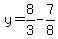 y=8%2F3-7%2F8