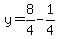y=8%2F4-1%2F4