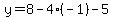 y=8-4%28-1%29-5