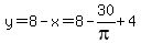 y=8-x=8-30%2Fpi%2B4