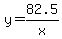 y=82.5%2Fx