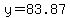 y=83.87