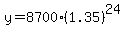 y=8700%281.35%29%5E24
