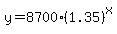 y=8700%2A%281.35%29%5Ex