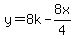 y=8k-8x%2F4