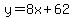 y=8x%2B62