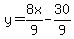 y=8x%2F9-30%2F9