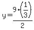 y=9%281%2F3%29%2F2