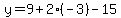 y=9%2B2%28-3%29-15