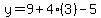 y=9%2B4%283%29-5