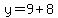 y=9%2B8