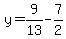y=9%2F13-7%2F2