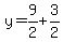 y=9%2F2%2B3%2F2
