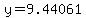y=9.44061