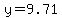 y=9.71